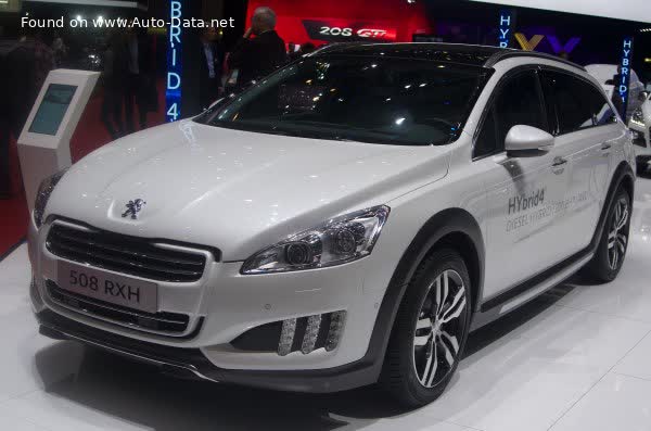 Vollständige Spezifikationen und technische Details 2011 Peugeot 508 I RXH (Phase I, 2011) 2.0 HDi (200 Hp) Hybrid4 4x4 EGS6