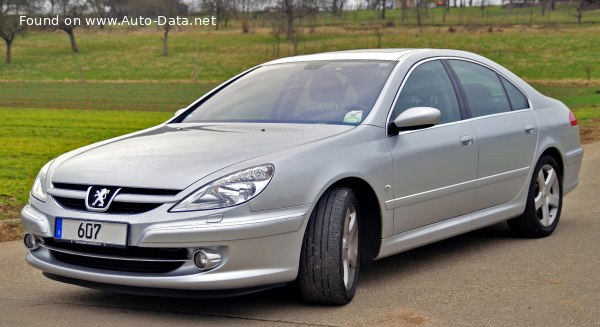 Full specifications and technical details 2005 Peugeot 607 (Phase II, 2004) 2.2 (163 Hp)