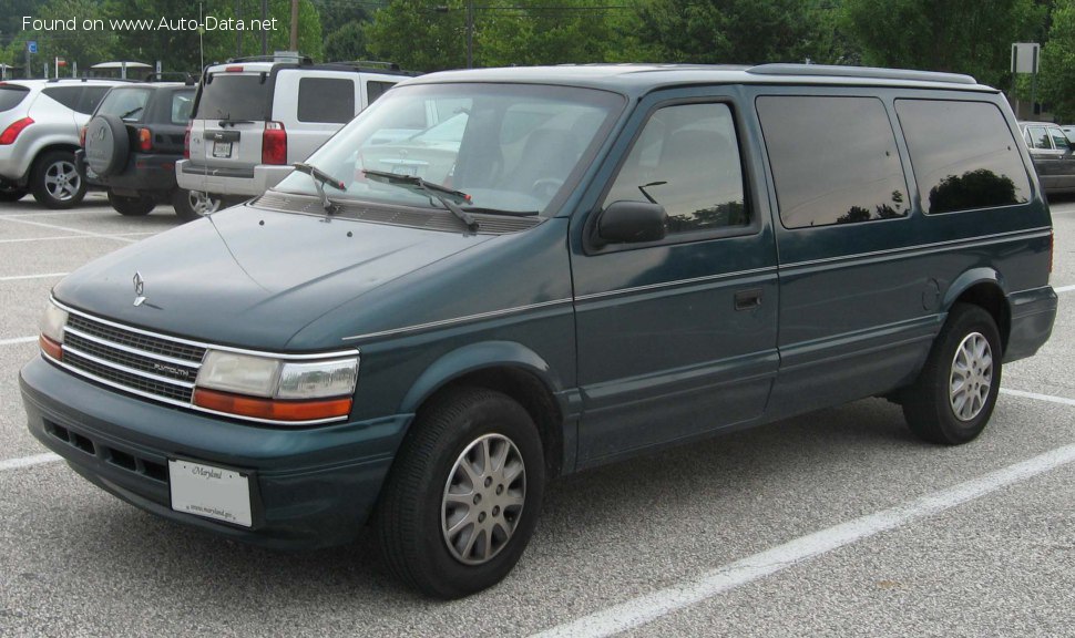 المواصفات والتفاصيل التقنية الكاملة 1990 Plymouth Grand Voyager 3.3 i V6 LE (165 Hp)