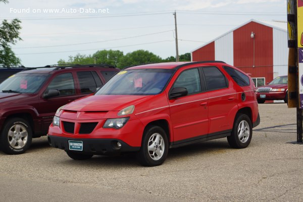 Full specifications and technical details 2000 Pontiac Aztec 3.4 i V6 (188 Hp)