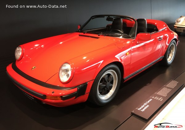 المواصفات والتفاصيل التقنية الكاملة 1989 Porsche 911 Speedster 3.6 (250 Hp) Tiptronic