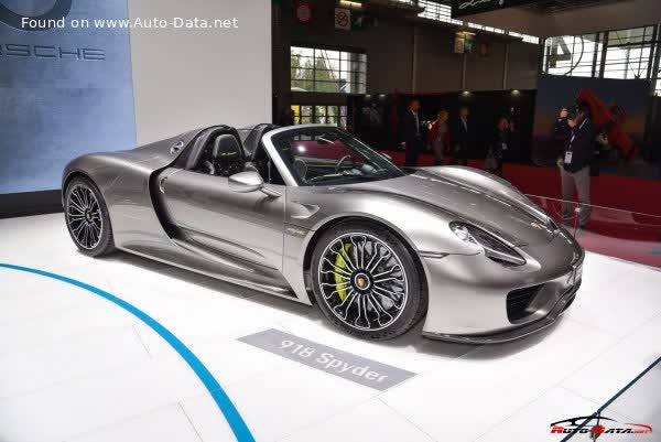 Full specifications and technical details 2013 Porsche 918 Spyder 4.6 V8 (887 Hp) Hybrid PDK