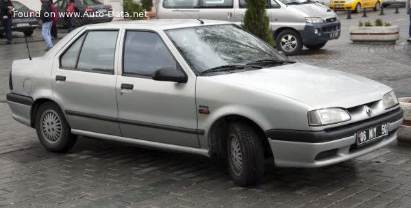 المواصفات والتفاصيل التقنية الكاملة 1996 Renault 19 Europa 1.4i (60 Hp)