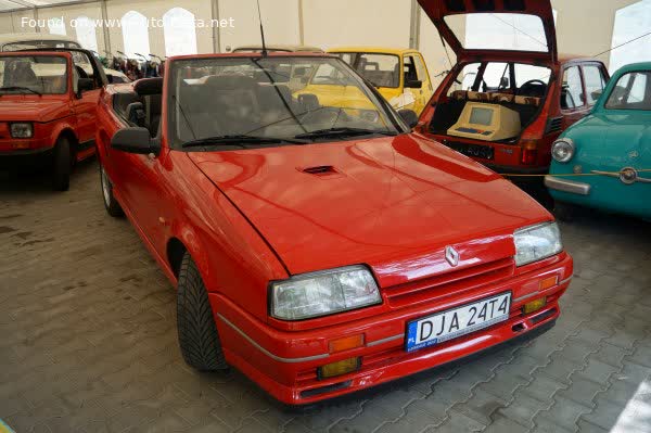 Vollständige Spezifikationen und technische Details 1991 Renault 19 I Cabriolet (D53) 1.7 (90 Hp)