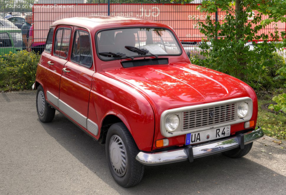 Full specifications and technical details 1978 Renault 4 1.1 (34 Hp)