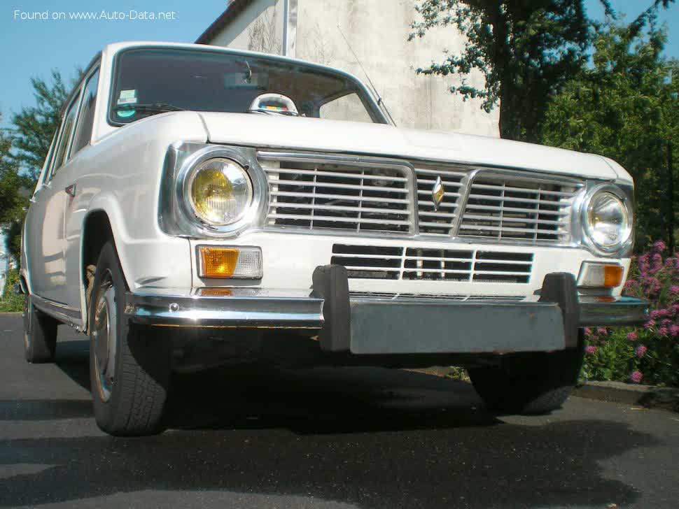 Full specifications and technical details 1970 Renault 6 1.1 (45 Hp)