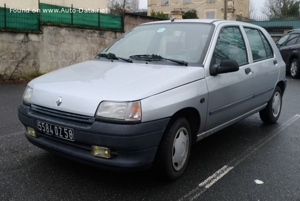 المواصفات والتفاصيل التقنية الكاملة 1996 Renault Clio I (Phase I) 1.2 i (58 Hp)