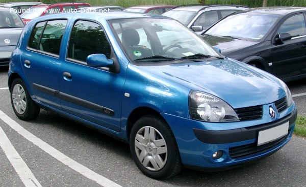 المواصفات والتفاصيل التقنية الكاملة 2003 Renault Clio II (Phase III, 2003) 5-door 1.6 16V (107 Hp)