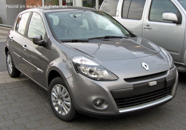 Full specifications and technical details 2009 Renault Clio III (Phase II, 2009) 1.4 i 16V (98 Hp)