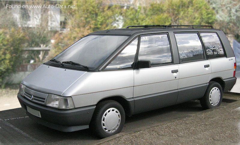 Full specifications and technical details 1988 Renault Espace I (J11/13, Phase II 1988) 2.0i TXE (120 Hp)