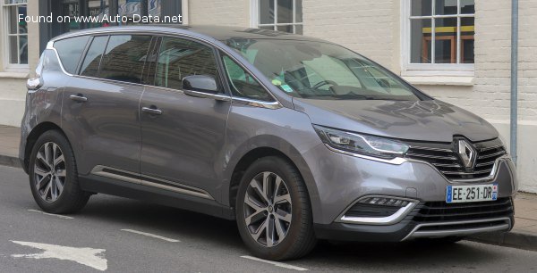 Full specifications and technical details 2018 Renault Espace V 2.0 Blue dCi (160 Hp) EDC 7 Seat