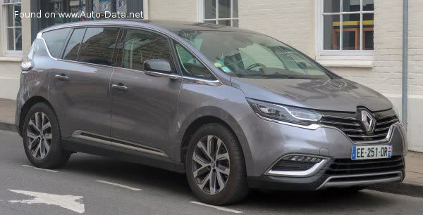 Full specifications and technical details 2018 Renault Espace V 1.8 TCe (225 Hp) EDC FAP 7 Seat