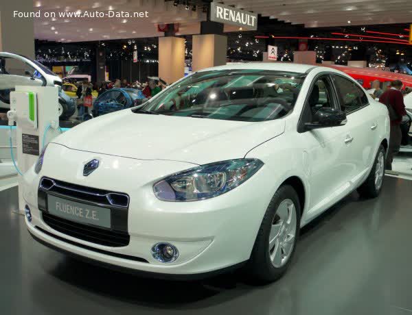 Vollständige Spezifikationen und technische Details 2011 Renault Fluence Z.E. 22 kWh (95 Hp)