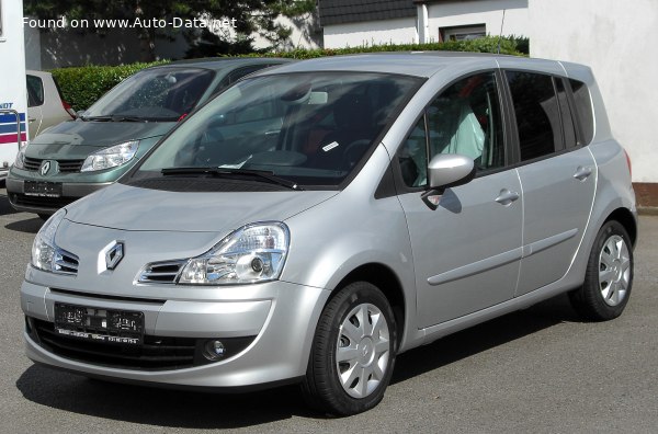 Full specifications and technical details 2008 Renault Grand Modus (Phase II, 2008) 1.5 dCi (103 Hp) ESP FAP