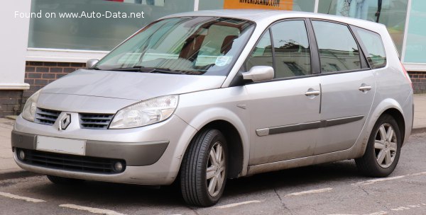 المواصفات والتفاصيل التقنية الكاملة 2006 Renault Grand Scenic II (Phase I) 1.9 dCi (110 Hp) FAP