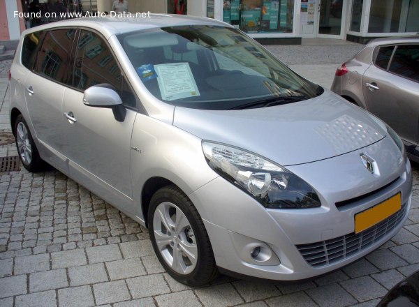 المواصفات والتفاصيل التقنية الكاملة 2009 Renault Grand Scenic III (Phase I) 1.6 16V (110 Hp) Ethanol