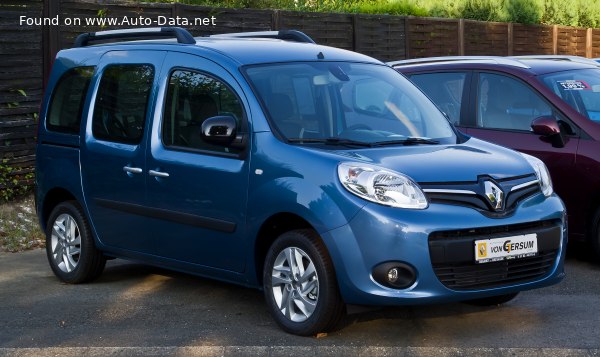 Full specifications and technical details 2013 Renault Kangoo II (facelift 2013) 1.6 16V (107 Hp)