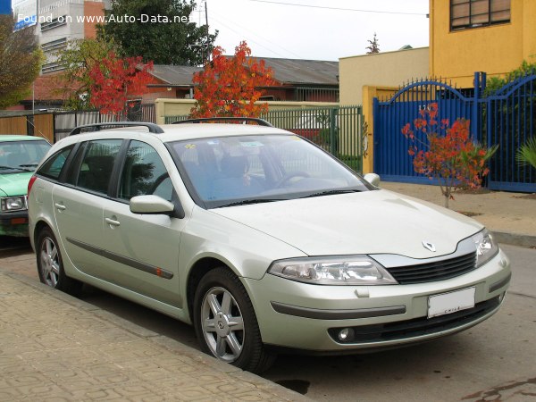 Full specifications and technical details 2001 Renault Laguna II Grandtour 1.6 i 16V (107 Hp)