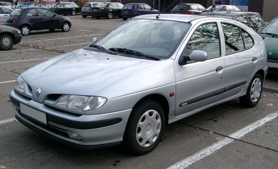 Full specifications and technical details 1996 Renault Megane I (BA) 1.6 e (90 Hp)