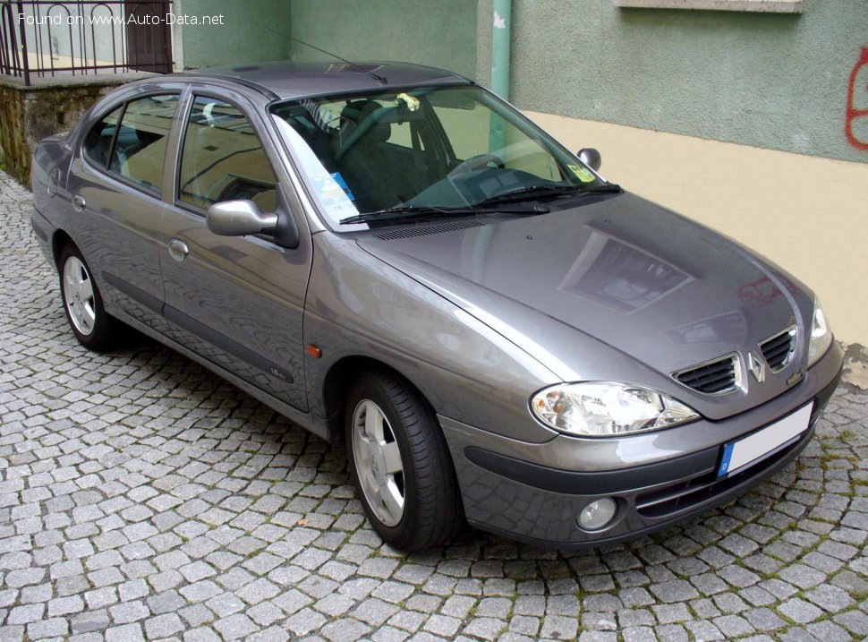 المواصفات والتفاصيل التقنية الكاملة 1999 Renault Megane I Classic (Phase II, 1999) 1.4i 16V (95 Hp)