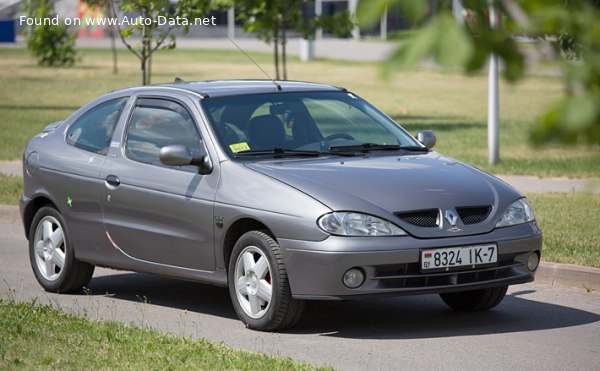 المواصفات والتفاصيل التقنية الكاملة 1999 Renault Megane I Coach (Phase II, 1999) 1.6i 16V (107 Hp) Automatic