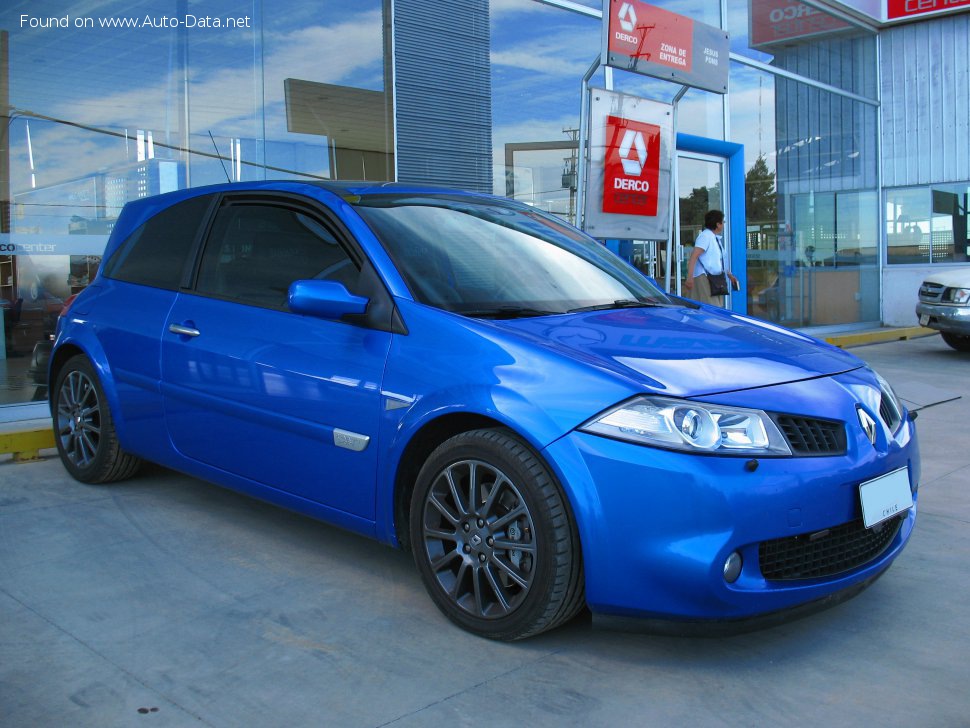 Full specifications and technical details 2008 Renault Megane II Coupe (Phase II, 2006) GT 1.9 dCi (130 Hp) FAP