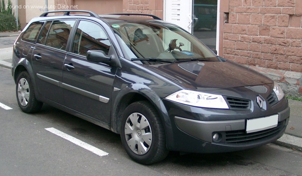 Full specifications and technical details 2006 Renault Megane II Grandtour (Phase II, 2006) 1.6 16V (112 Hp) Automatic