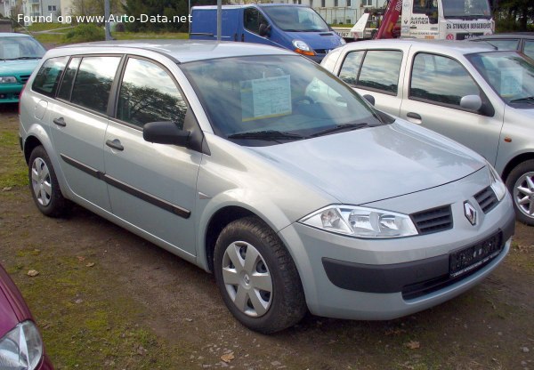 Full specifications and technical details 2005 Renault Megane II Grandtour 1.9 dCi (110 Hp) FAP