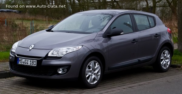 Full specifications and technical details 2012 Renault Megane III (Phase II, 2012) 1.4 TCe (130 Hp)