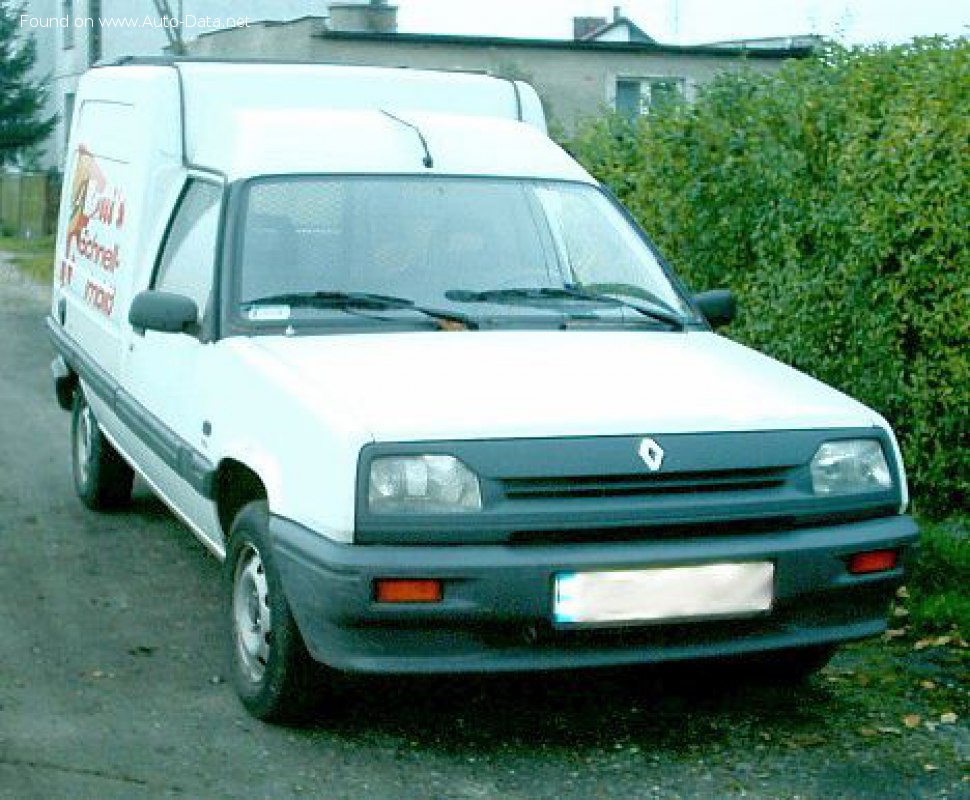 المواصفات والتفاصيل التقنية الكاملة 1991 Renault Rapid 1.4i (75 Hp)