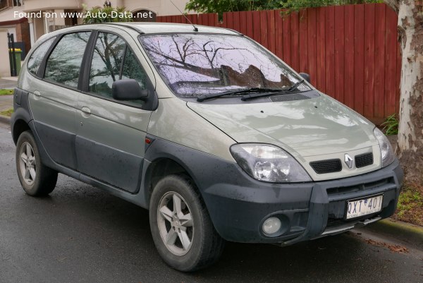 المواصفات والتفاصيل التقنية الكاملة 2000 Renault Scenic I RX 1.9 dCi (102 Hp)