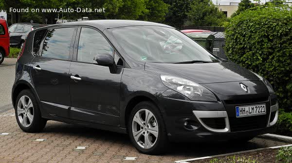 Spécifications complètes et détails techniques 2009 Renault Scenic III (Phase I) 1.6 16V (110 Hp)