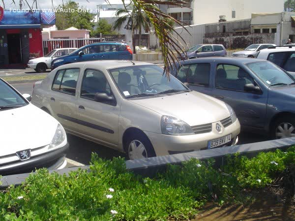 Full specifications and technical details 2002 Renault Symbol I (facelift 2002) 1.4 16V (98 Hp) Automatic