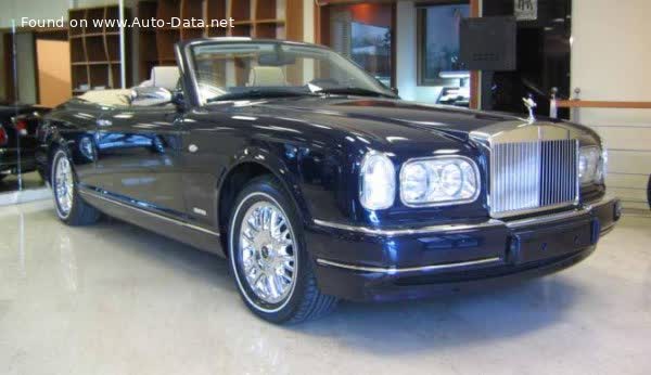 Full specifications and technical details 2000 Rolls-Royce Corniche (2000) 6.8 i V8 Turbo (329 Hp)