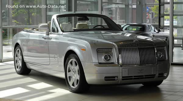 المواصفات والتفاصيل التقنية الكاملة 2007 Rolls-Royce Phantom Drophead Coupe 6.75 i V12 (460 Hp) Automatic