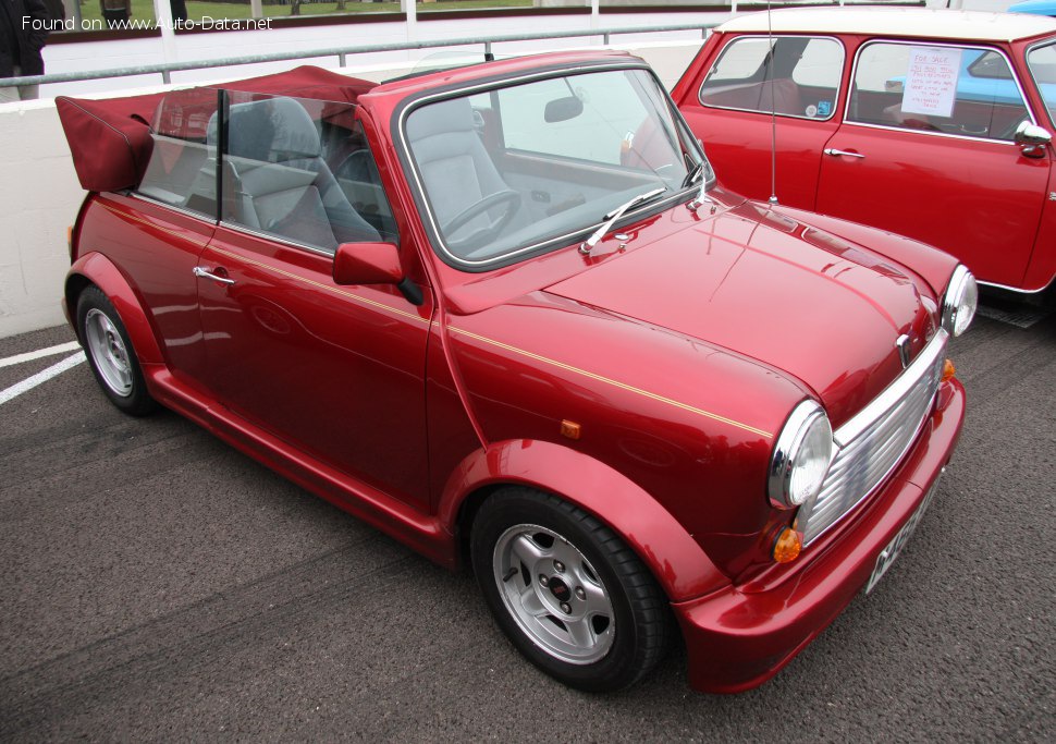 المواصفات والتفاصيل التقنية الكاملة 1992 Rover Mini MK I Cabrio 1300 (63 Hp)