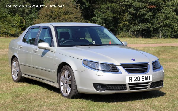 Full specifications and technical details 2005 Saab 9-5 (facelift 2005) 2.0t (150 Hp)