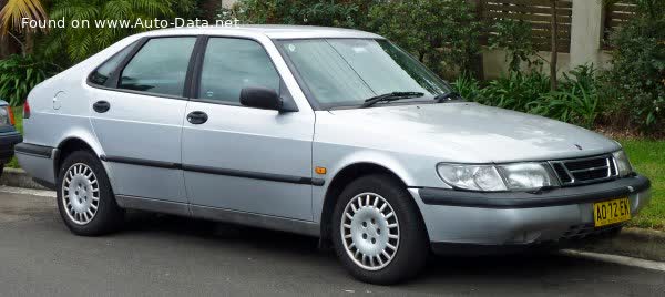 Vollständige Spezifikationen und technische Details 1993 Saab 900 II 2.5 V6 24V (170 Hp)