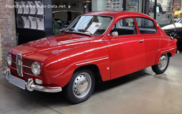 Full specifications and technical details 1966 Saab 96 1.5 V4 (65 Hp)