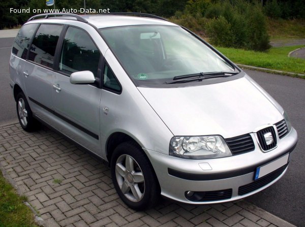 المواصفات والتفاصيل التقنية الكاملة 2000 Seat Alhambra I (7M, facelift 2000) 2.8 V6 (204 Hp) Tiptronic