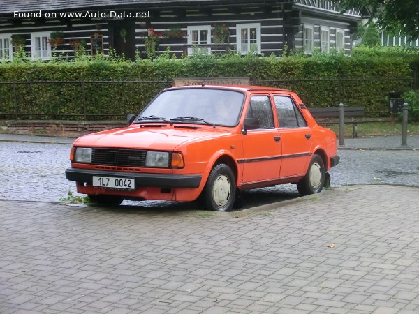 Full specifications and technical details 1983 Skoda 105,120 (744) 1.2 120 GLS (58 Hp)