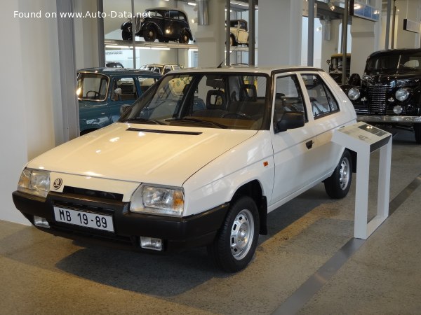 Full specifications and technical details 1990 Skoda Favorit (781) 1.3 136 (781) (61 Hp)