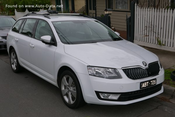 Full specifications and technical details 2013 Skoda Octavia III Combi 1.6 TDI (105 Hp) DPF DSG