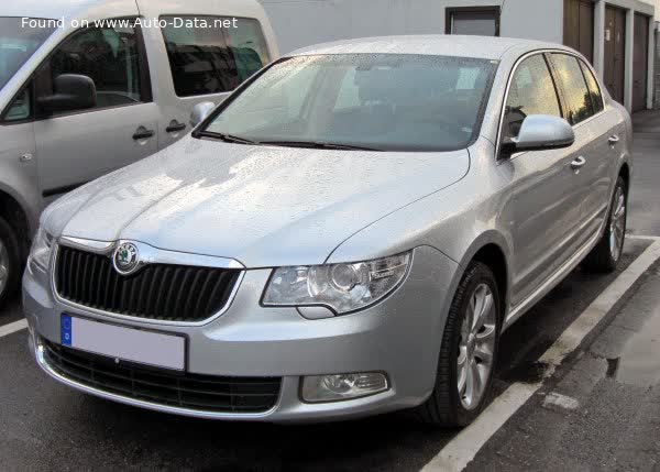 Vollständige Spezifikationen und technische Details 2008 Skoda Superb II 2.0 TDI (170 Hp)