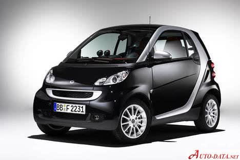 Vollständige Spezifikationen und technische Details 2007 Smart Fortwo II coupe (C451) 1.0i (71 Hp) Automatic