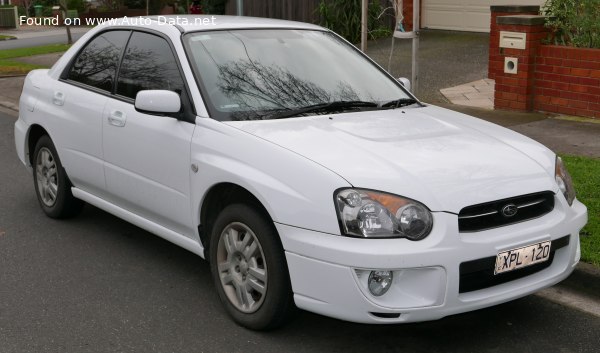 Full specifications and technical details 2002 Subaru Impreza II (facelift 2002) 2.0 (125 Hp) AWD