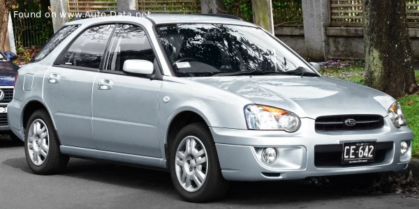 المواصفات والتفاصيل التقنية الكاملة 2002 Subaru Impreza II Station Wagon (facelift 2002) 1.6 (95 Hp) AWD