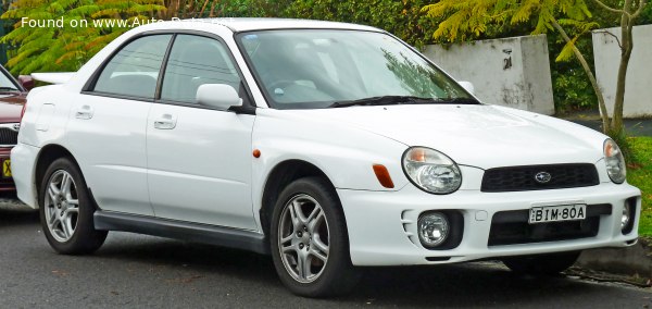 Full specifications and technical details 2000 Subaru Impreza II 2.5 (165 Hp) AWD