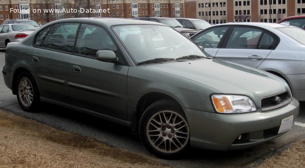 Full specifications and technical details 2001 Subaru Legacy III (BE,BH, facelift 2001) 2.5 (156 Hp) AWD