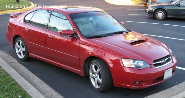 المواصفات والتفاصيل التقنية الكاملة 2005 Subaru Legacy IV 2.0R (165 Hp) AWD